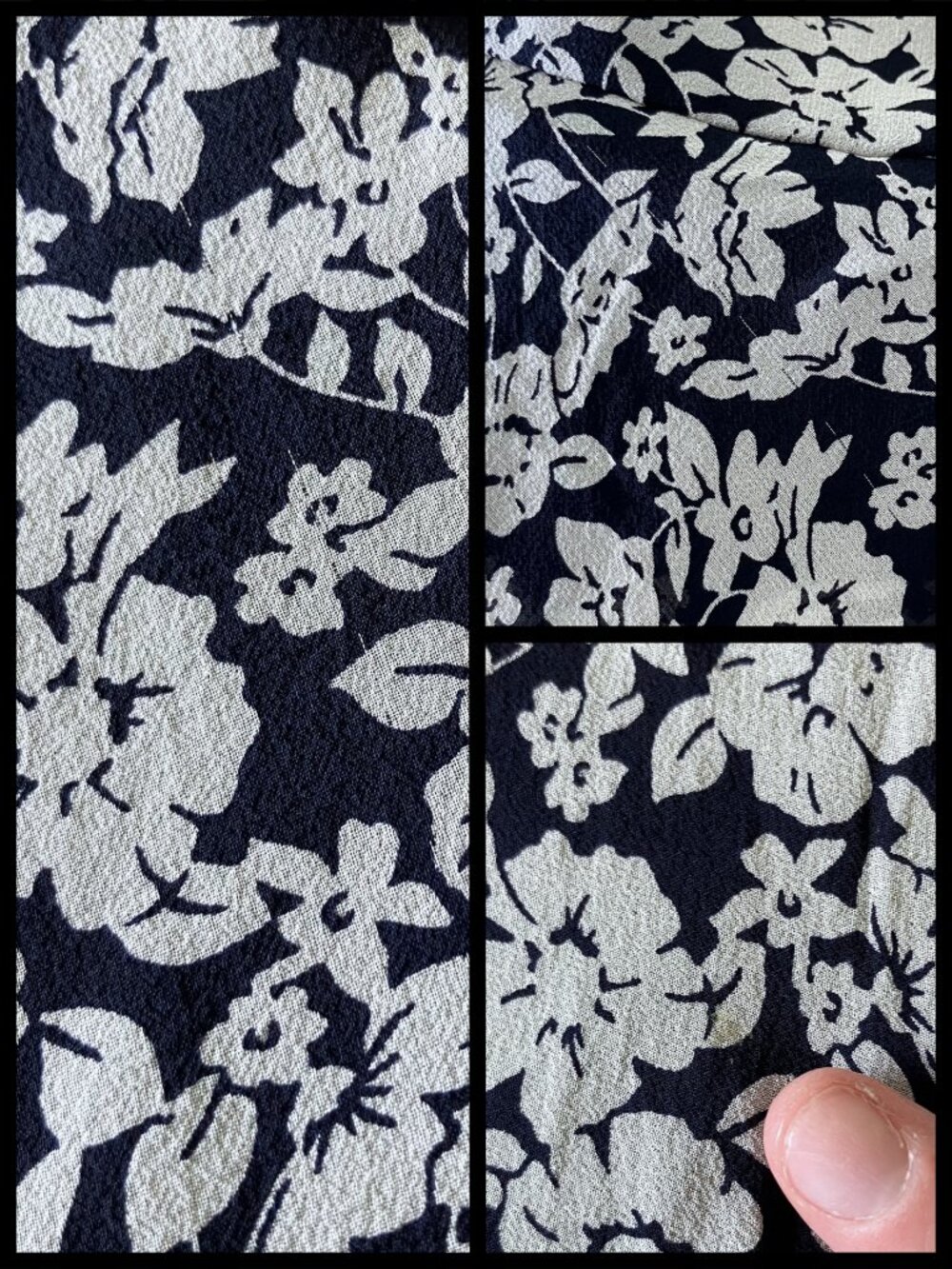 Ralph Lauren Navy 100% Silk Tiered Floral Knee Length Skirt. M/L 10. Cottagecore - Picture 6 of 7